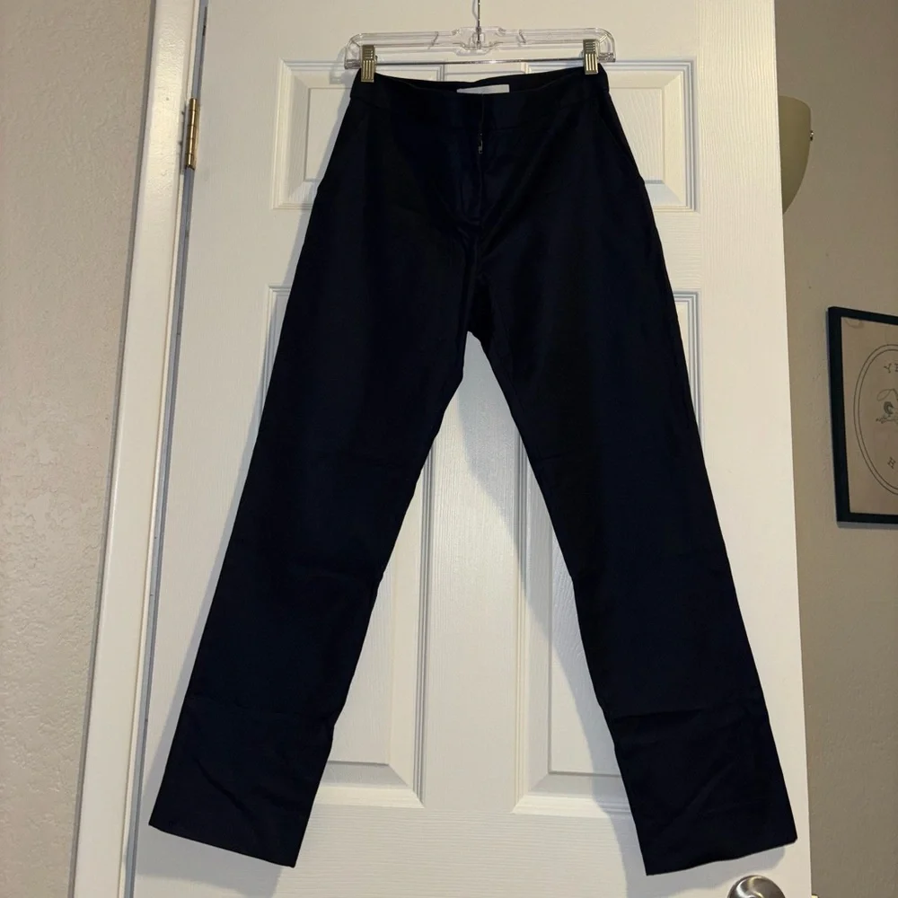 Designer Navy Blue Dress Pants - Picture 1 of 8